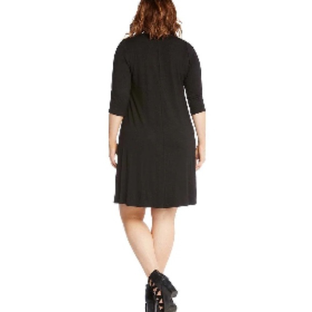 Karen Kane Black 3/4 Sleeve Swing Dress – Women’s Plus Size 0X – NWT – USA - Picture 4 of 11